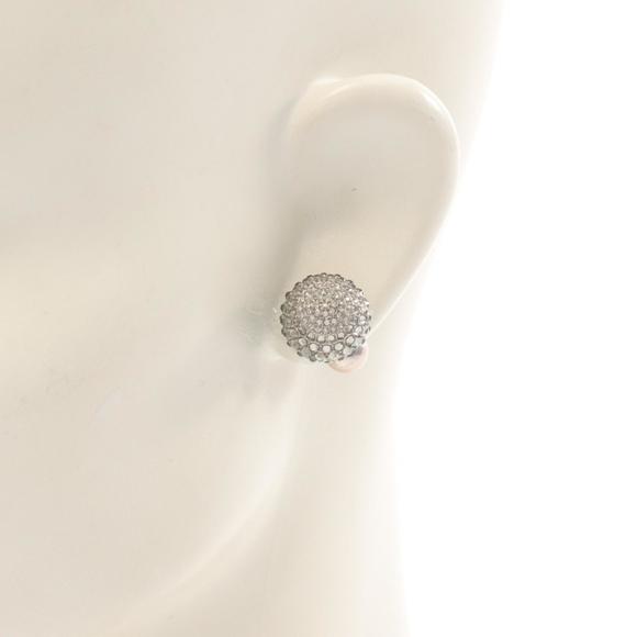 Dior Tribal Earrings Stainless Steel Rhinestone Silver - Picture 4 of 5